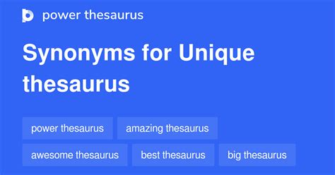 unique thesaurus